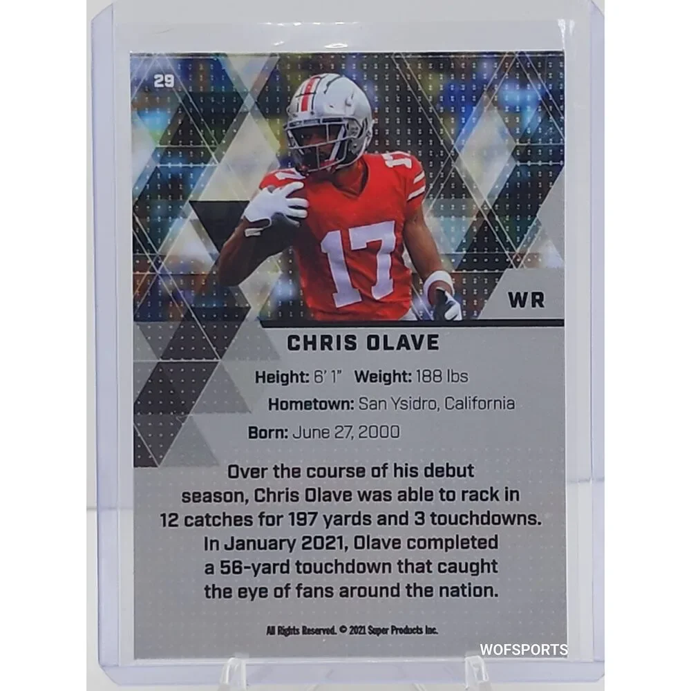 2021 Leaf Super Glow Chris Olave #29 New Orlean Saint